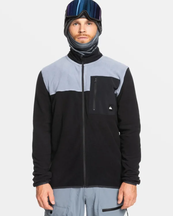 Quiksilver Accessories | Snow Midlayers>Aker Zip-Up Technical Fleece TRUEBLACK