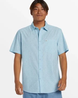 Quiksilver Shirts & Polos>Apero Classic Short Sleeve Shirt - BLUEBELLAPEROORGANICSS