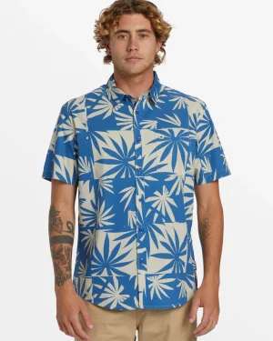 Quiksilver Shirts & Polos>Apero Classic Short Sleeve Shirt - STARSAPPHIREAPEROORGANICSS