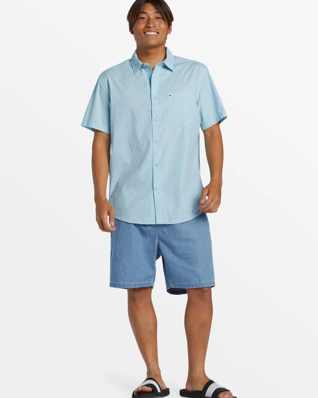 Quiksilver Shirts & Polos>Apero Classic Short Sleeve Shirt - BLUEBELLAPEROORGANICSS