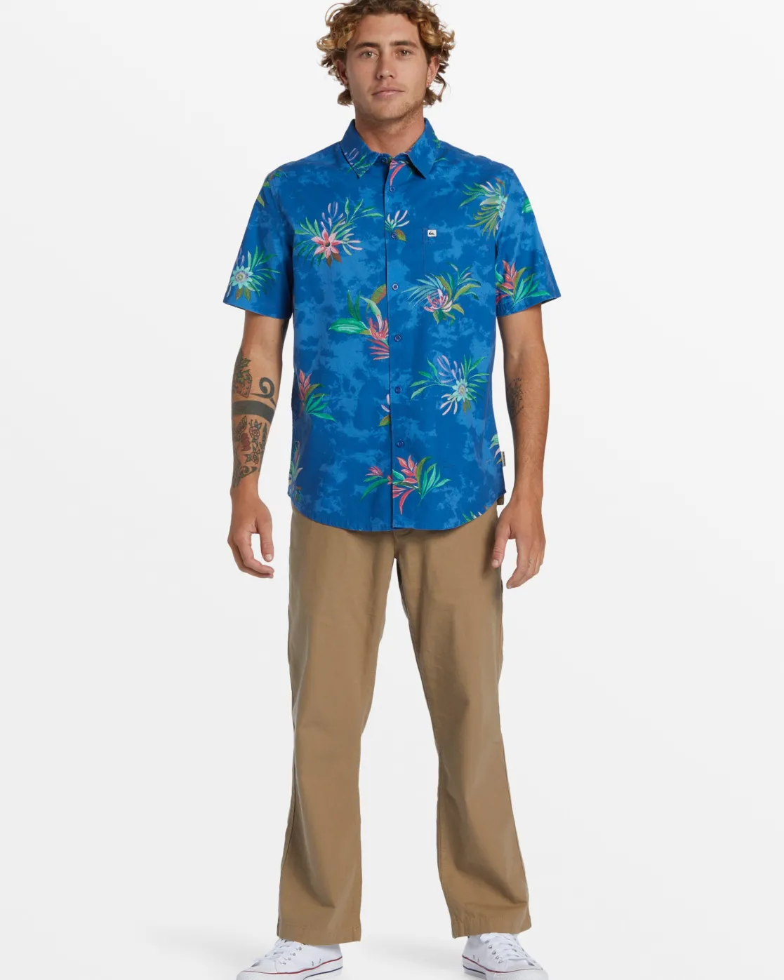 Quiksilver Shirts & Polos>Apero Classic Short Sleeve Shirt - STARSAPPHIREAPEROCLASSS
