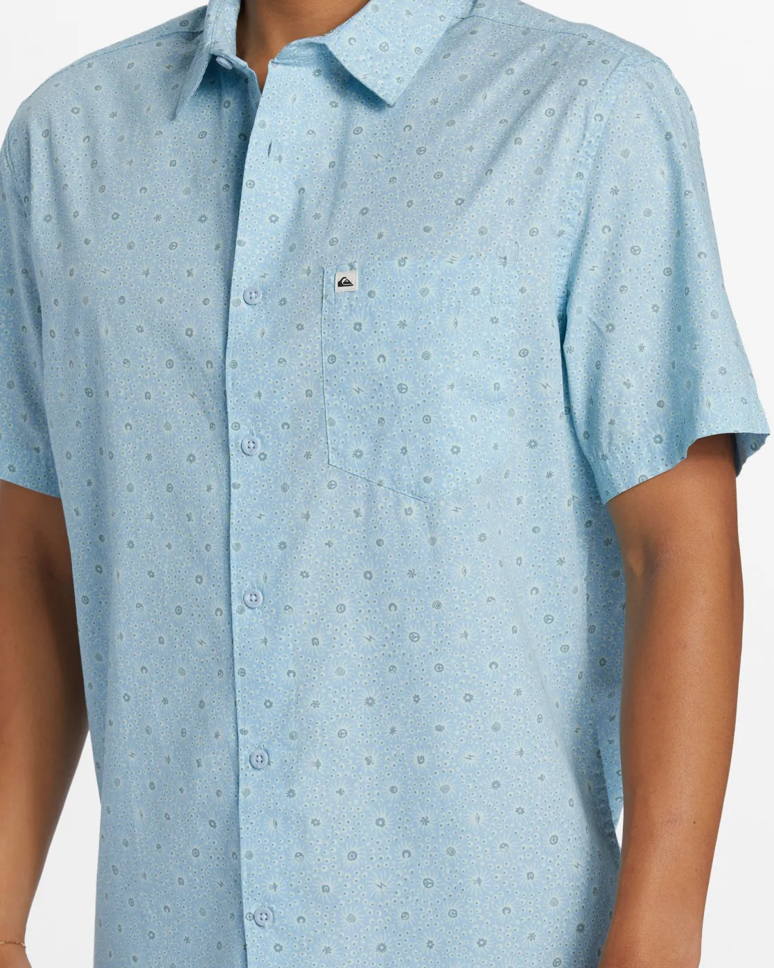 Quiksilver Shirts & Polos>Apero Classic Short Sleeve Shirt - BLUEBELLAPEROORGANICSS