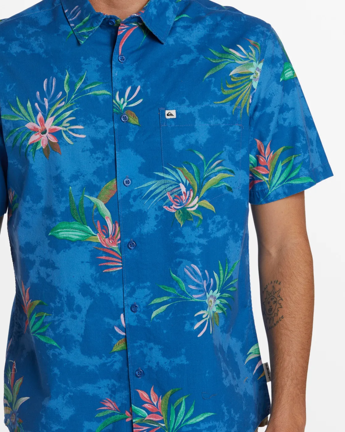 Quiksilver Shirts & Polos>Apero Classic Short Sleeve Shirt - STARSAPPHIREAPEROCLASSS