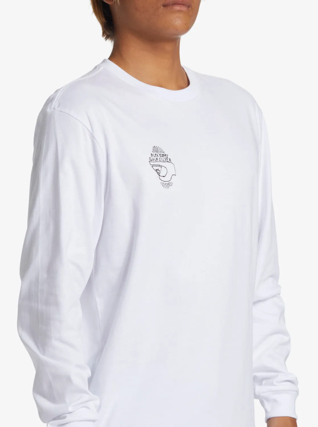 Quiksilver Tees>Blank Canvas Alex Kopps Long Sleeve Can T-Shirt WHITE