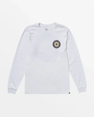 Quiksilver Tees>Bloom Cycle Long Sleeve T-Shirt WHITE