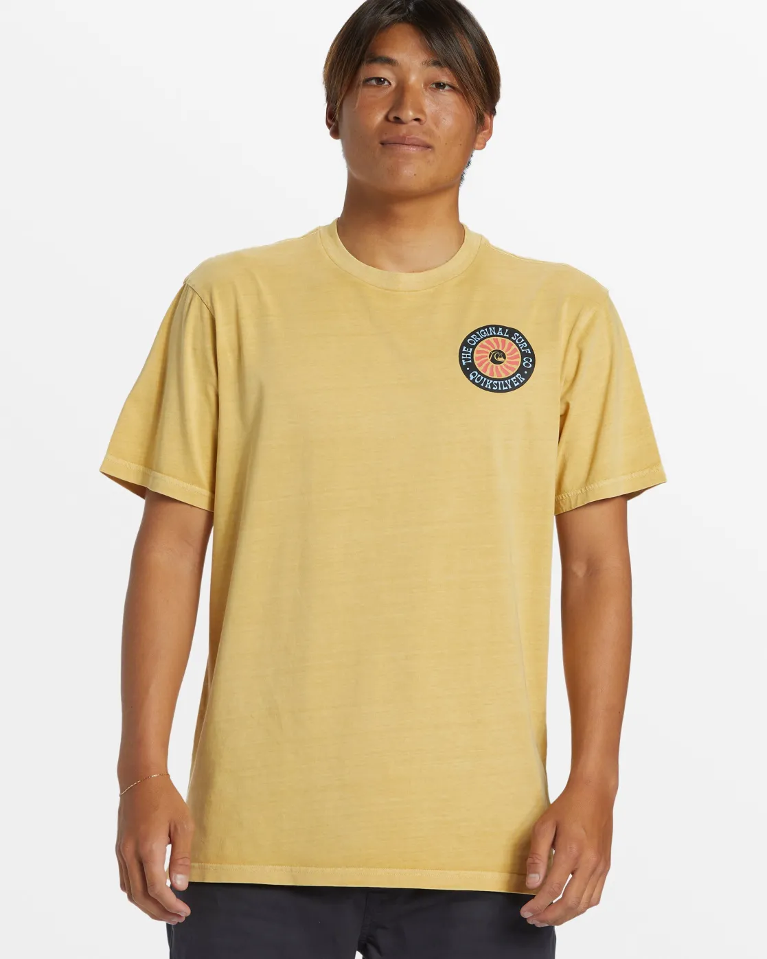 Quiksilver Tees>Bloom Cycle T-Shirt - OCHRE