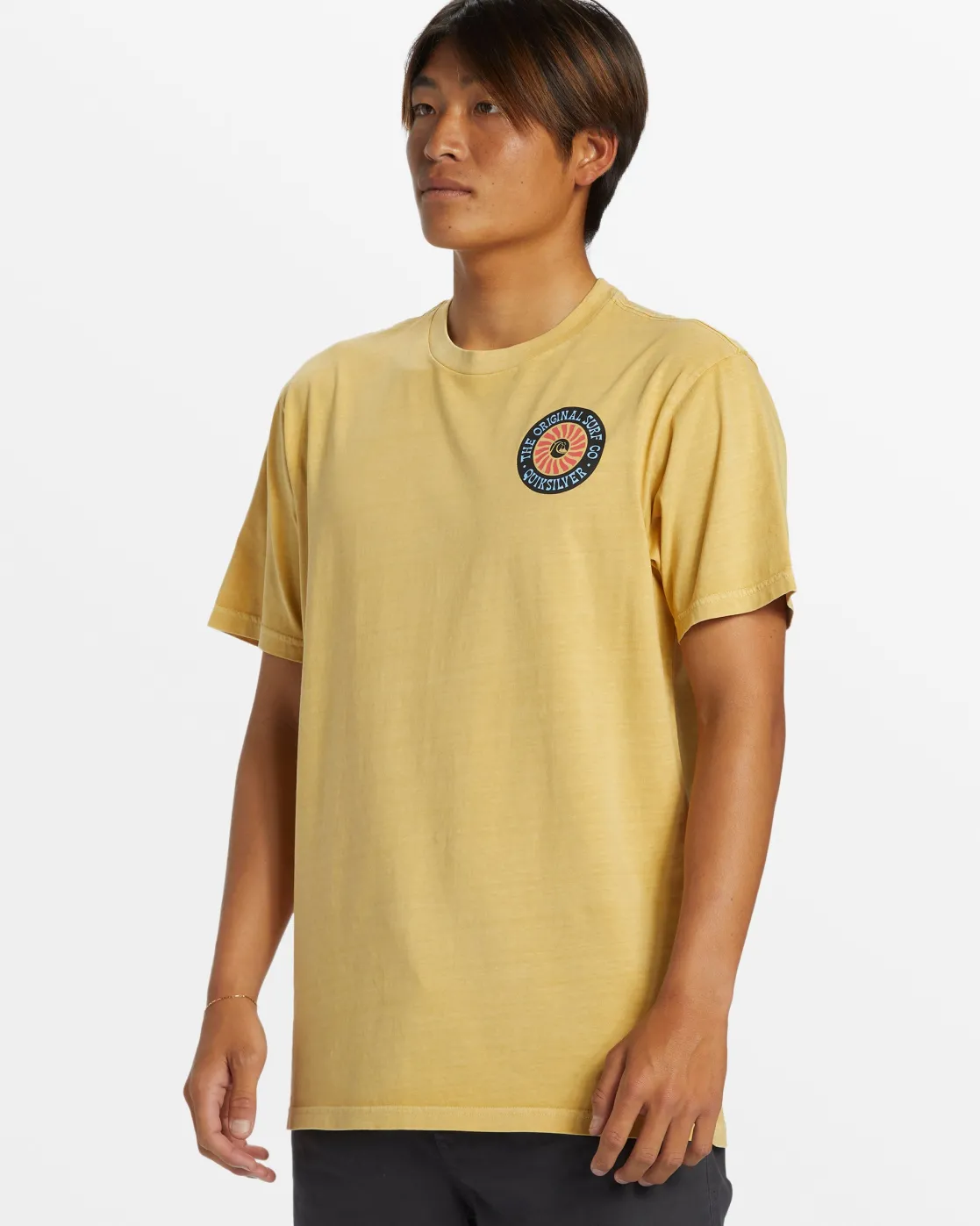 Quiksilver Tees>Bloom Cycle T-Shirt - OCHRE
