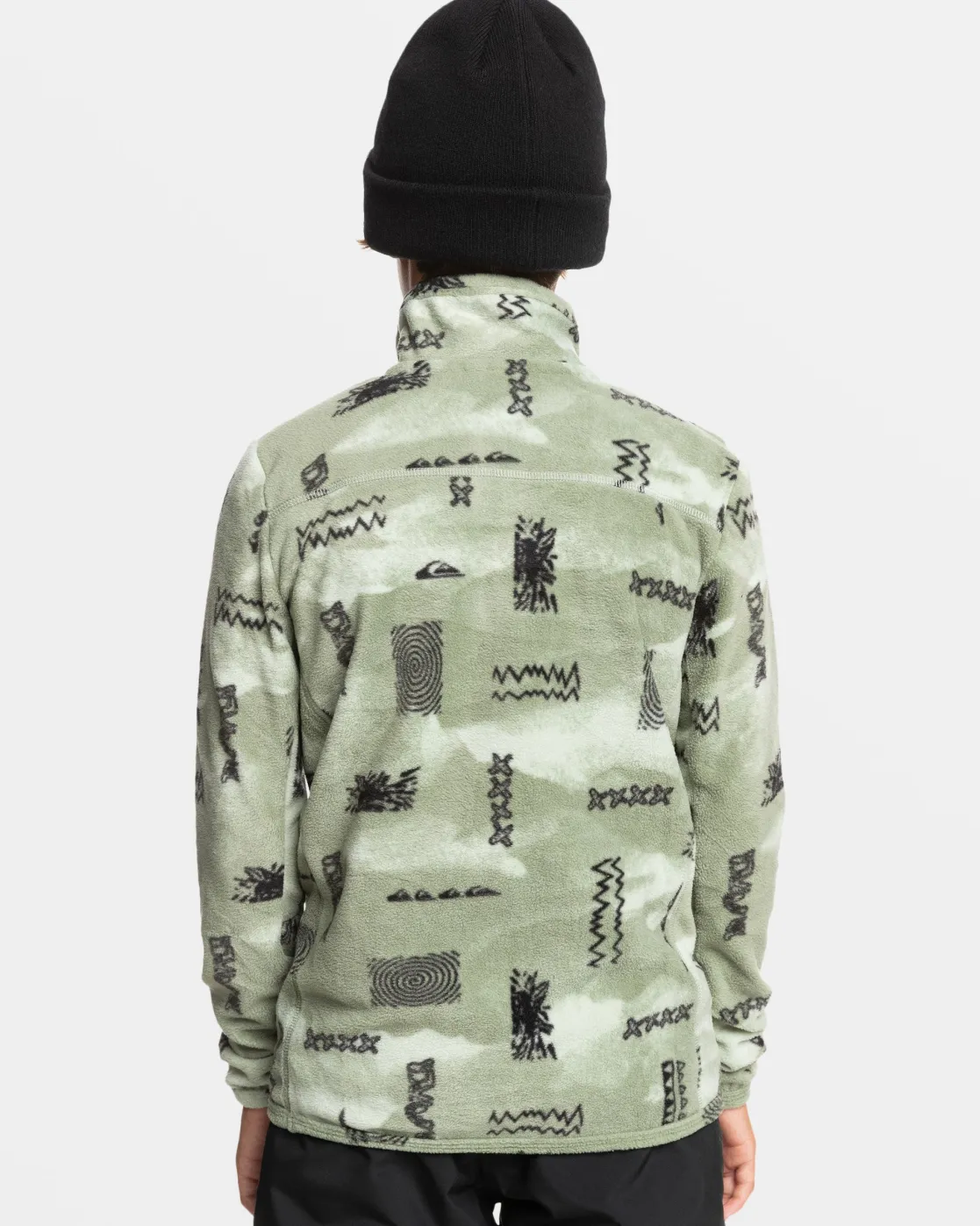 Quiksilver Snow Jackets>Boys 8-16 Aker Half-Zip Sweatshirt SHADOWCHECKSDESERTSAGE