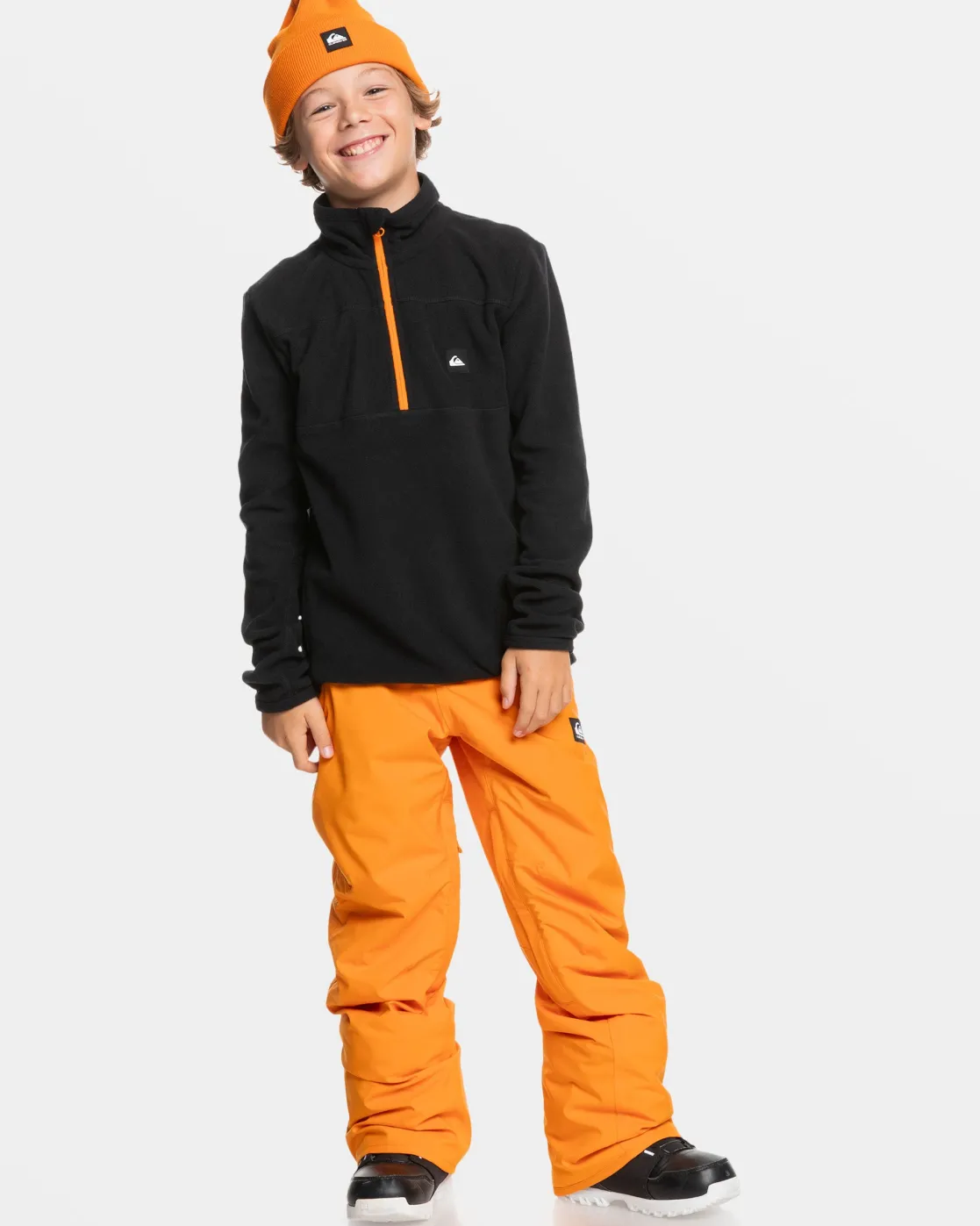 Quiksilver Snow Jackets>Boys 8-16 Aker Half-Zip Sweatshirt TRUEBLACK