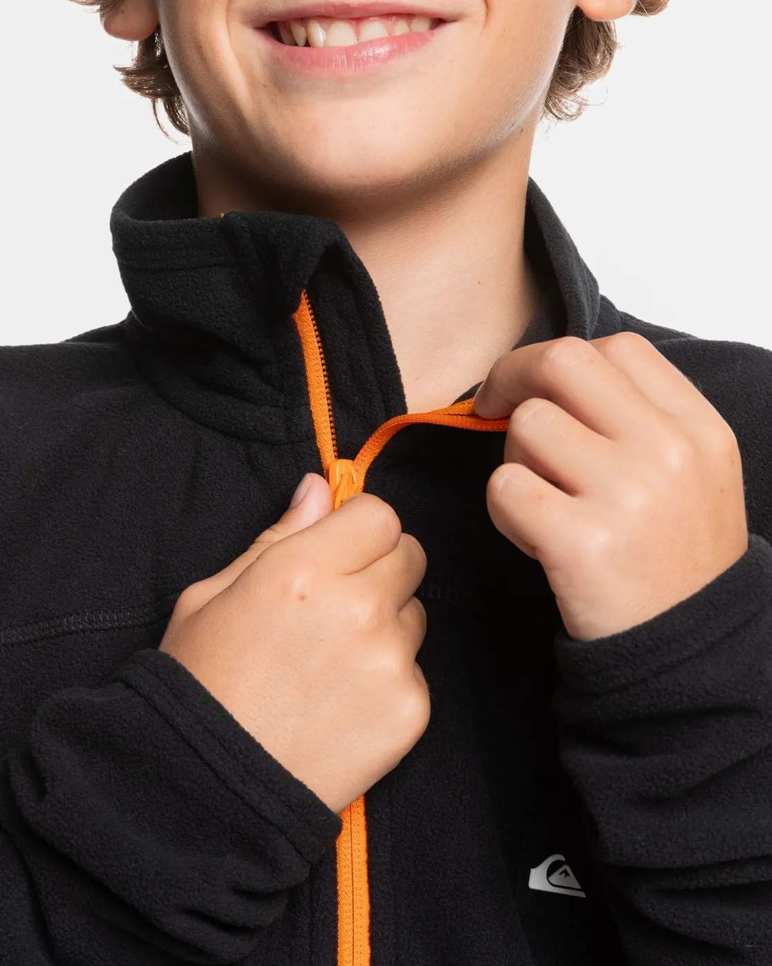 Quiksilver Snow Jackets>Boys 8-16 Aker Half-Zip Sweatshirt TRUEBLACK
