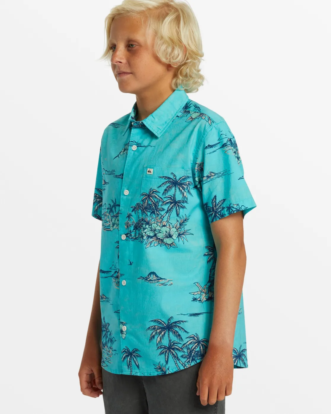 Quiksilver Shirts & Polos>Boys 8-16 Apero Classic Short Sleeve Shirt - CAPRIAPEROCLASSS