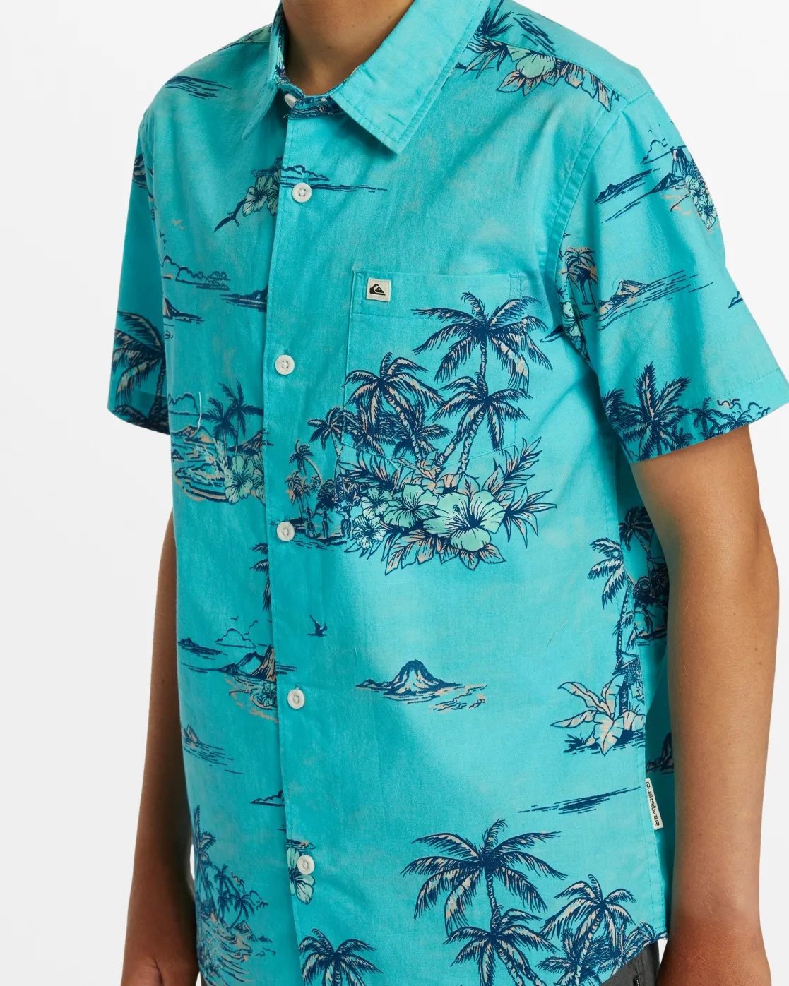 Quiksilver Shirts & Polos>Boys 8-16 Apero Classic Short Sleeve Shirt - CAPRIAPEROCLASSS