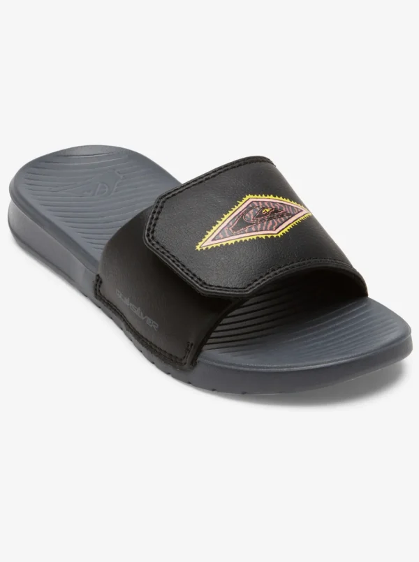 Quiksilver Sandals>Boys 8-16 Bright Coast Adjustable Slides BLACK1