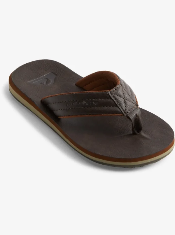 Quiksilver Sandals>Boys 8-16 Carver Nubuck Sandals DEMITASSE-SOLID