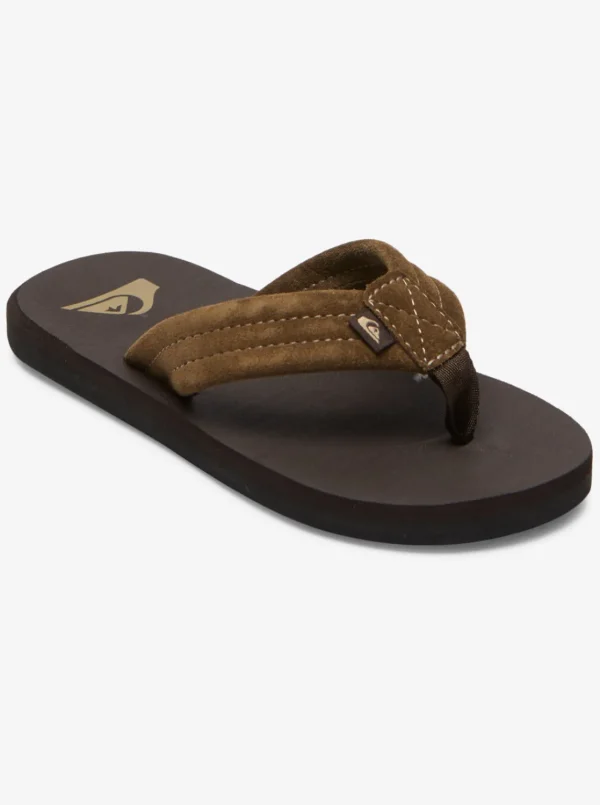 Quiksilver Sandals>Boys 8-16 Carver Suede Core Sandals BROWN1