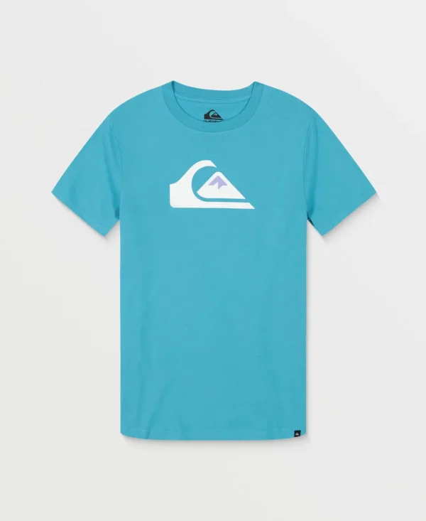 Quiksilver Tees>Boys 8-16 Comp Logo T-Shirt MauiBlue