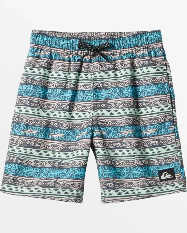 Quiksilver Boardshorts>Boys 2-7 Everyday Heritage Volley 13" Swim Trunks - TARMAC