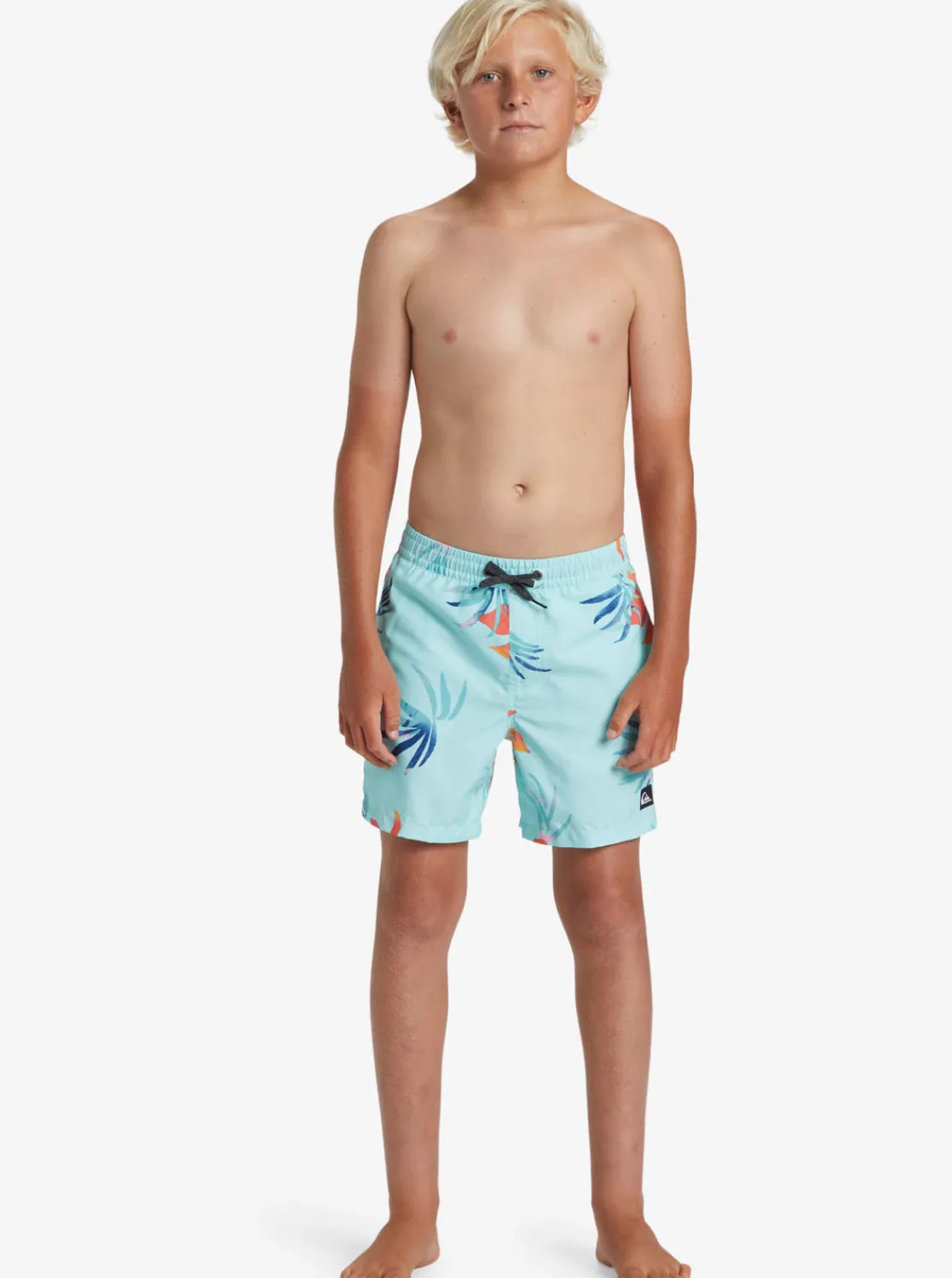 Quiksilver Boardshorts>Boys 8-16 Everyday Mix 14" Swim Trunks LIMPETSHELL