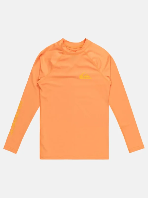 Quiksilver Rashguards>Boys 8-16 Everyday UPF 50 Long Sleeve Rashguard TANGERINE