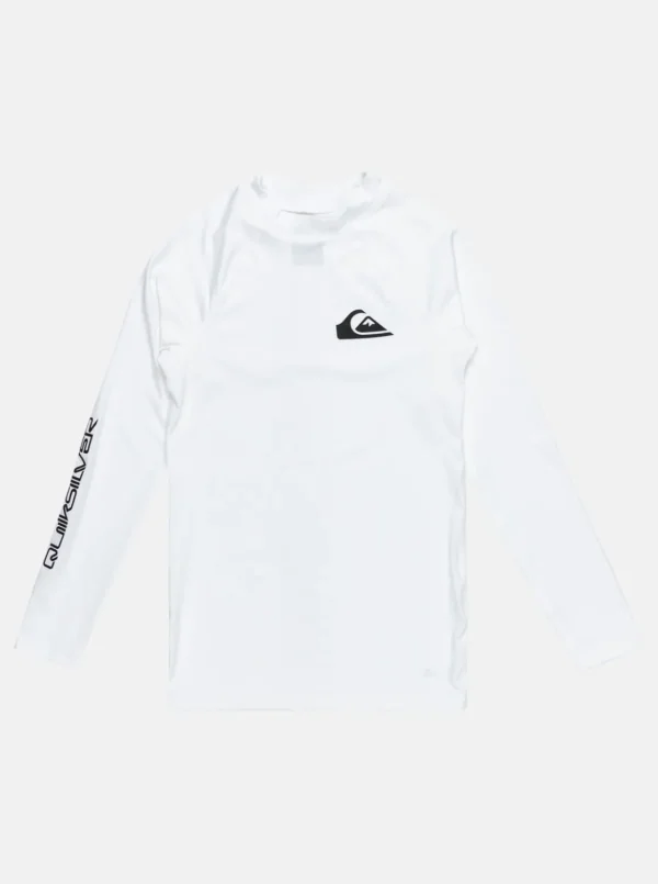 Quiksilver Rashguards | Boys Gifts>Boys 8-16 Everyday UPF 50 Long Sleeve Rashguard WHITE