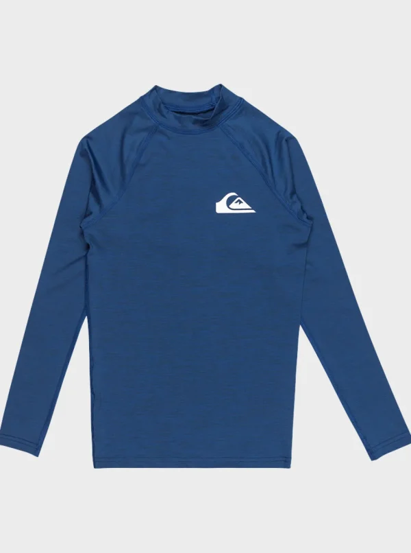 Quiksilver Rashguards>Boys 8-16 Everyday UPF 50 Long Sleeve Rashguard MONACOBLUEHEATHER