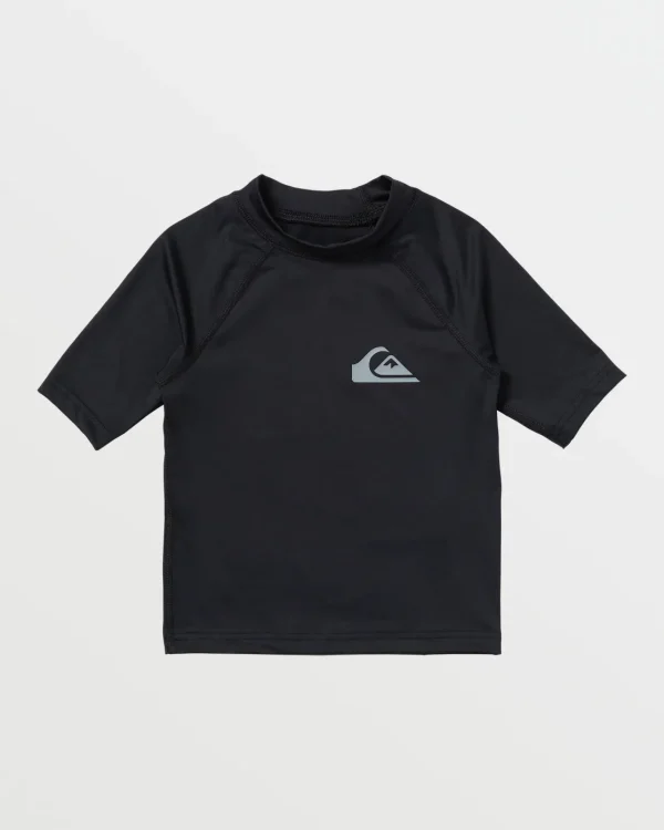 Quiksilver Rashguards>Boys 2-7 Everyday UPF 50 Short Sleeve Rashguard BLACK