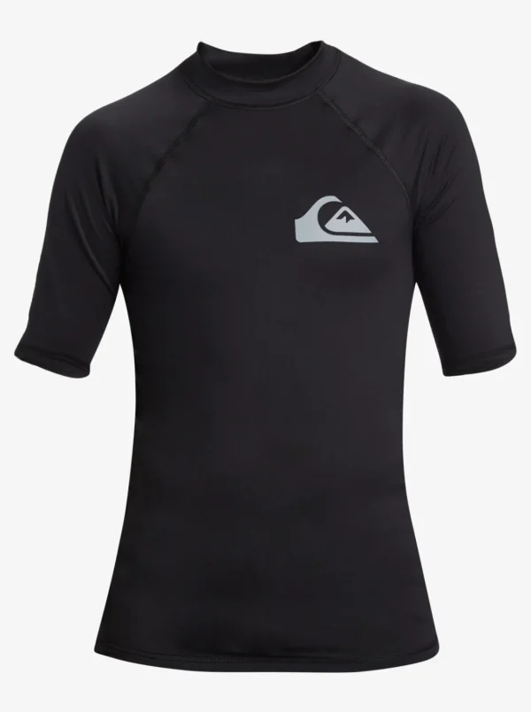 Quiksilver Rashguards | Boys Gifts>Boys 8-16 Everyday UPF 50 Short Sleeve Rashguard BLACK