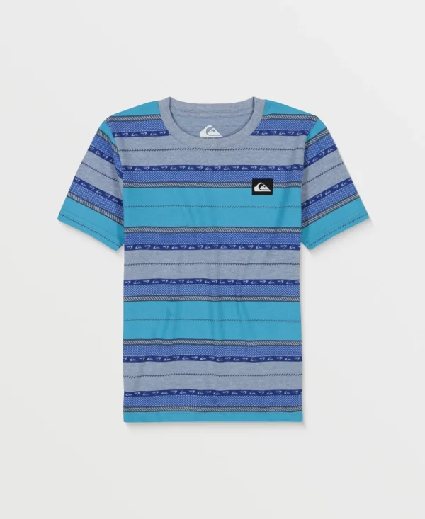 Quiksilver Tees>Boys 8-16 Fade Stripe T-Shirt FlintStoneHeather