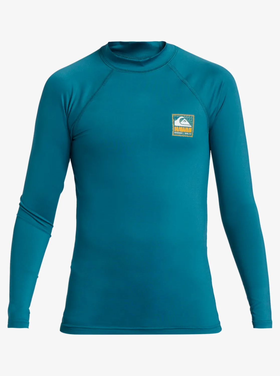 Quiksilver Rashguards>Boys 8-16 Hawaii Badge UPF50 Long Sleeve Rashguard - COLONIALBLUE