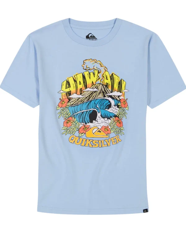 Quiksilver Tees>Boys 8-16 Hawaii Volcano T-Shirt AiryBlue