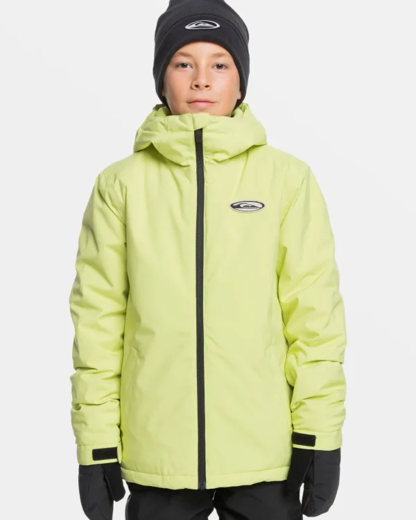 Quiksilver Snow Jackets>Boys 8-16 High In The Hood Snow Jacket CELERYGREEN