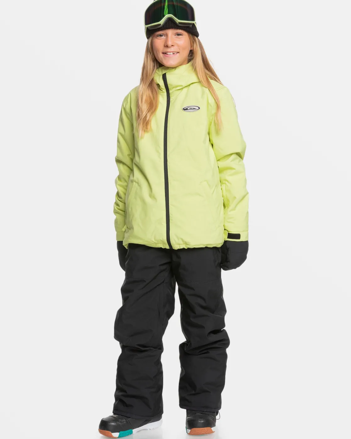 Quiksilver Snow Jackets>Boys 8-16 High In The Hood Snow Jacket CELERYGREEN