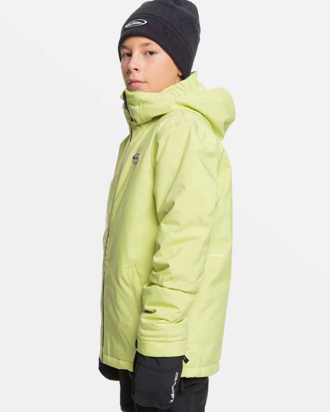 Quiksilver Snow Jackets>Boys 8-16 High In The Hood Snow Jacket CELERYGREEN