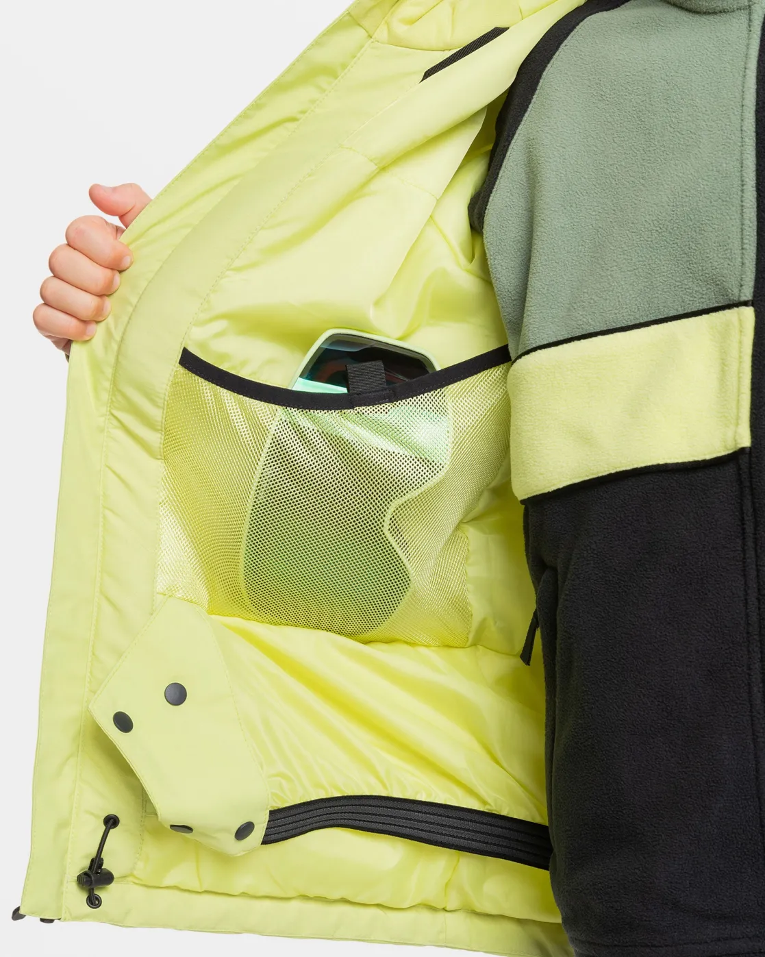 Quiksilver Snow Jackets>Boys 8-16 High In The Hood Snow Jacket CELERYGREEN