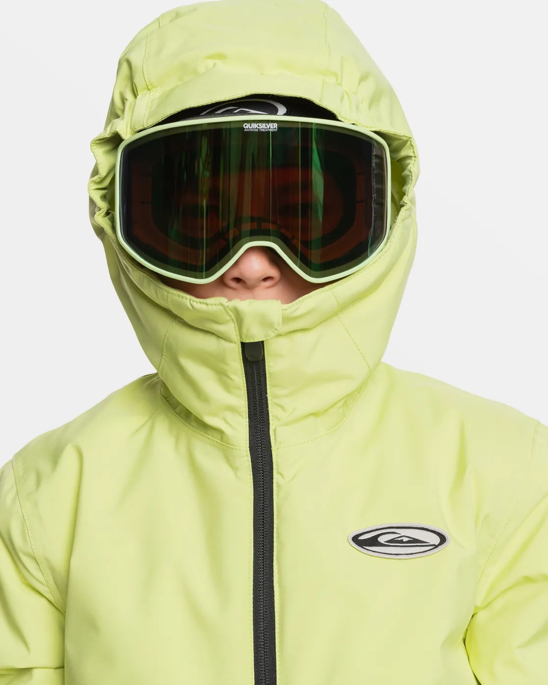 Quiksilver Snow Jackets>Boys 8-16 High In The Hood Snow Jacket CELERYGREEN