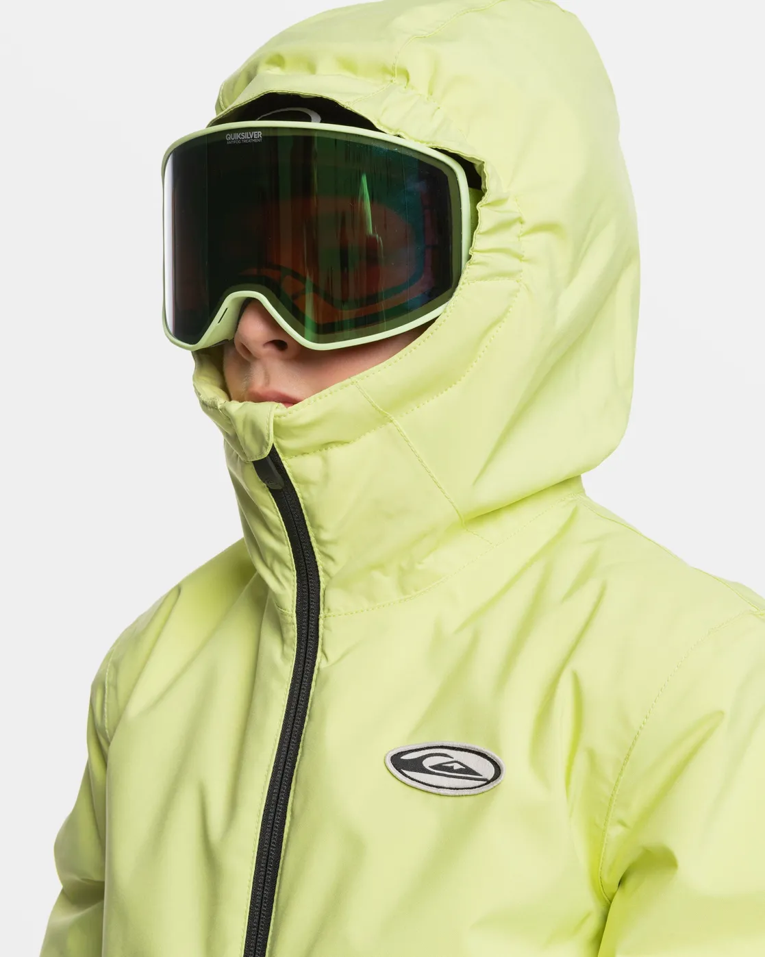 Quiksilver Snow Jackets>Boys 8-16 High In The Hood Snow Jacket CELERYGREEN
