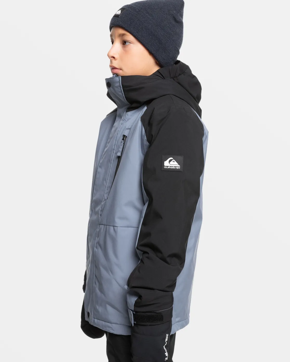 Quiksilver Snow Jackets>Boys 8-16 Mission Block Technical Snow Jacket FLINTSTONE