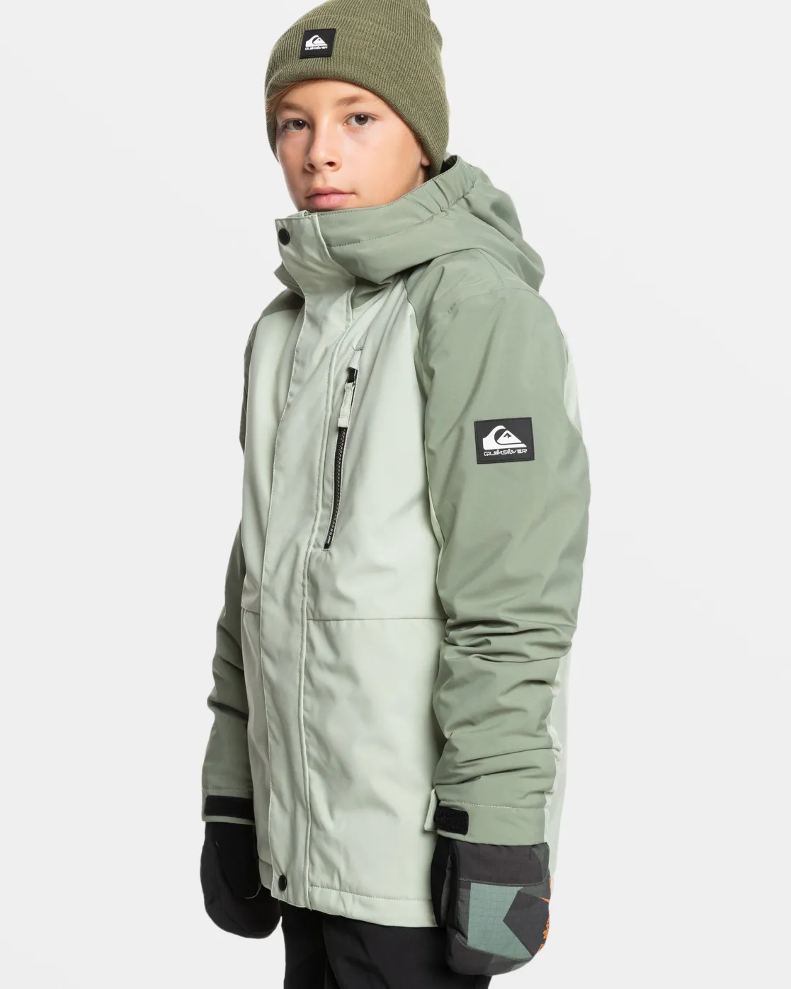 Quiksilver Snow Jackets>Boys 8-16 Mission Block Technical Snow Jacket DESERTSAGE