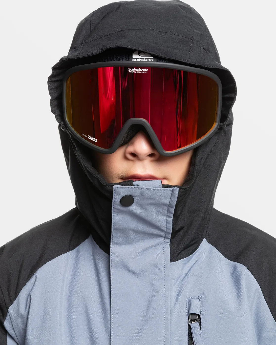 Quiksilver Snow Jackets>Boys 8-16 Mission Block Technical Snow Jacket FLINTSTONE