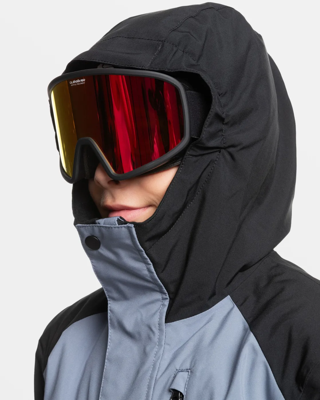 Quiksilver Snow Jackets>Boys 8-16 Mission Block Technical Snow Jacket FLINTSTONE