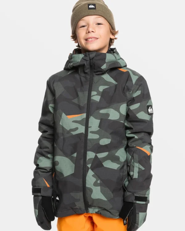 Quiksilver Snow Jackets>Boys 8-16 Mission Snow Jacket PUZZLECAMOSEASPRAY