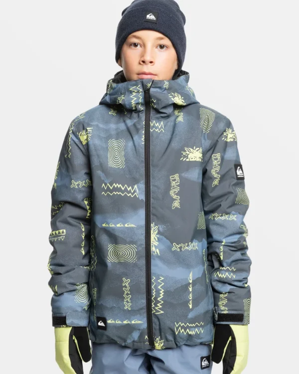 Quiksilver Snow Jackets>Boys 8-16 Mission Snow Jacket SHADOWCHECKSFLINTSTONE