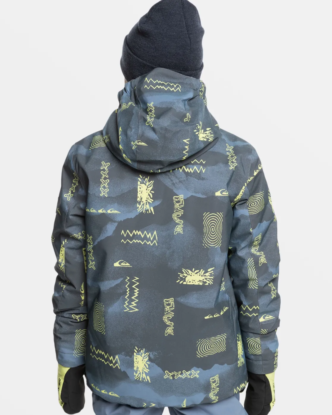 Quiksilver Snow Jackets>Boys 8-16 Mission Snow Jacket SHADOWCHECKSFLINTSTONE