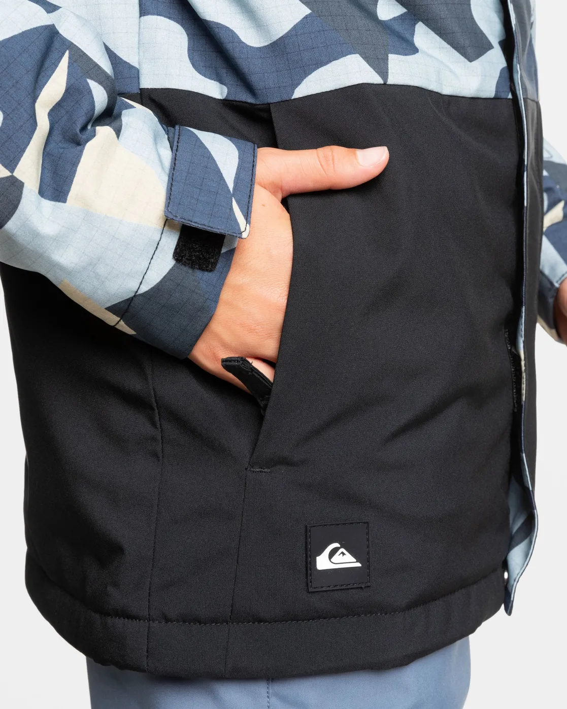 Quiksilver Snow Jackets>Boys 8-16 Mission Snow Jacket PUZZLECAMOICEFLOW