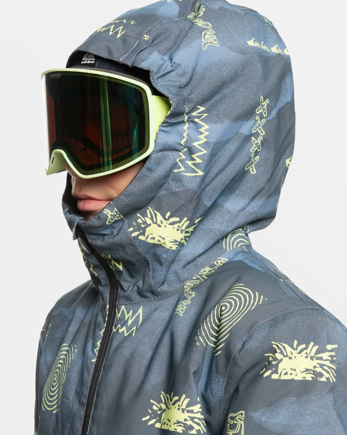 Quiksilver Snow Jackets>Boys 8-16 Mission Snow Jacket SHADOWCHECKSFLINTSTONE