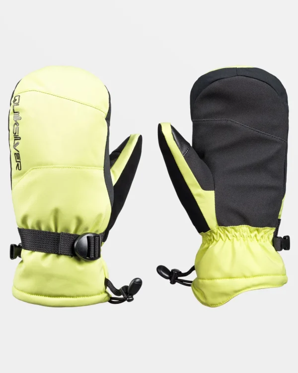 Quiksilver Accessories>Boys 8-16 Mission Snow Mittens CELERYGREEN