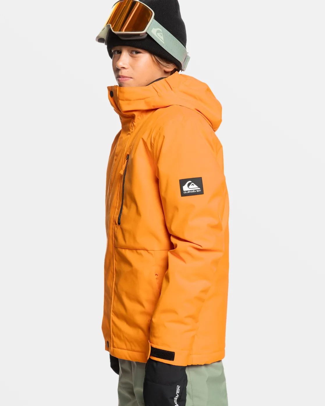 Quiksilver Snow Jackets>Boys 8-16 Mission Solid Insulated Snow Jacket ORANGEPEPPER
