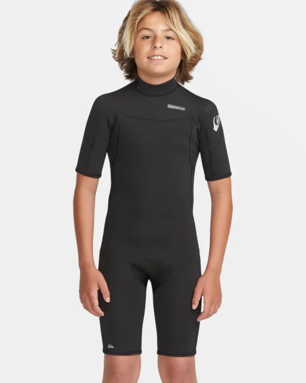 Quiksilver Wetsuits>Boys 8-16 2/2mm Everyday Sessions Short Sleeve Spring Suit BLACK
