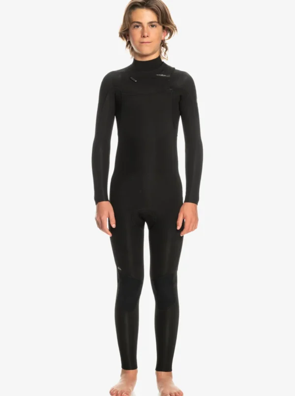 Quiksilver Wetsuits | Boys Gifts>Boys 8-16 3/2mm Everyday Sessions Chest Zip Wetsuit BLACK