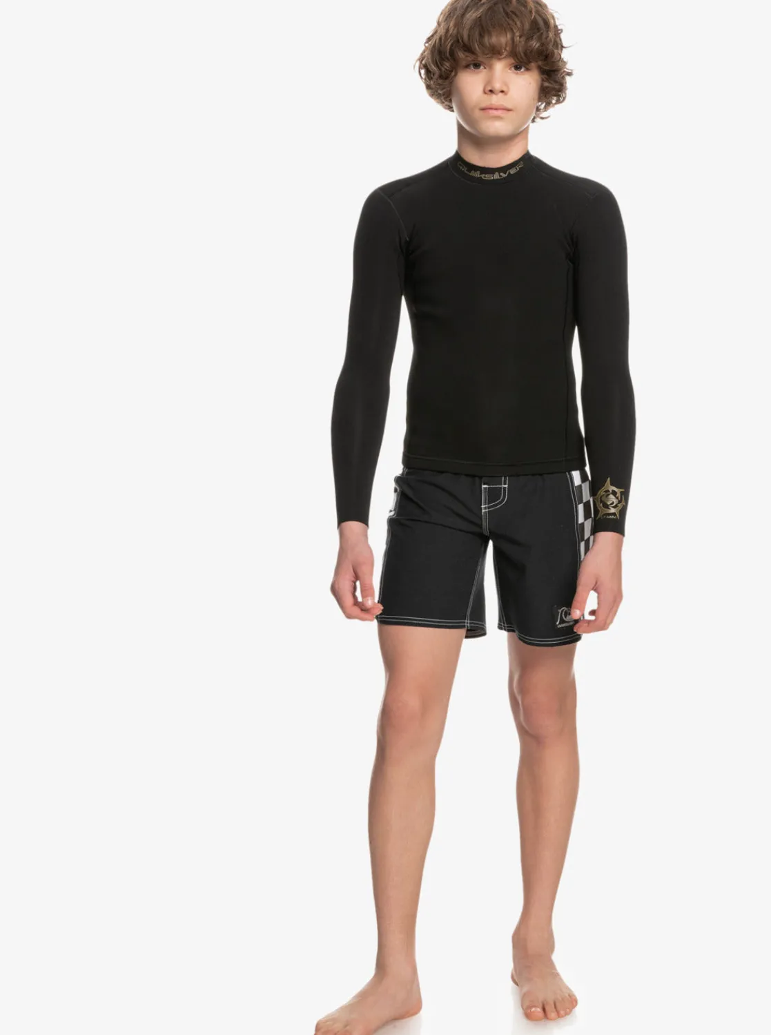 Quiksilver Wetsuits>Boys 8-16 1.5mm Everyday Sessions Wetsuit Jacket BLACK